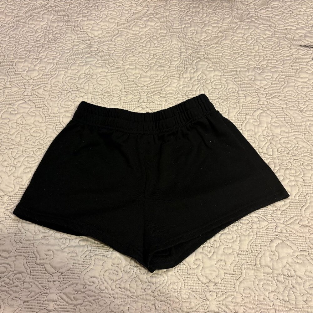 SHEIN Women's Black Elastic Waist Loose Casual Shorts, Micro Shorts